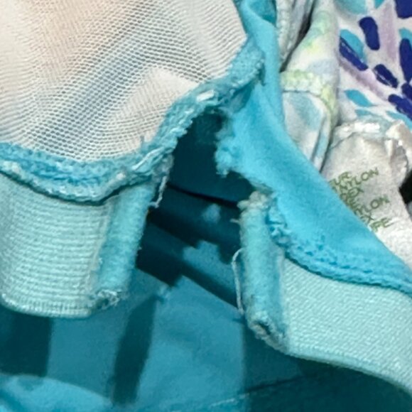 Lilly Pulitzer Lakelyn Bra Polo UPF 50+ Blue Ibiza Open Water XS Athletic Gym - Picture 6 of 10